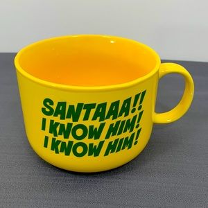 Santa Ceramic Coffee Mug Soup Bowl Yellow